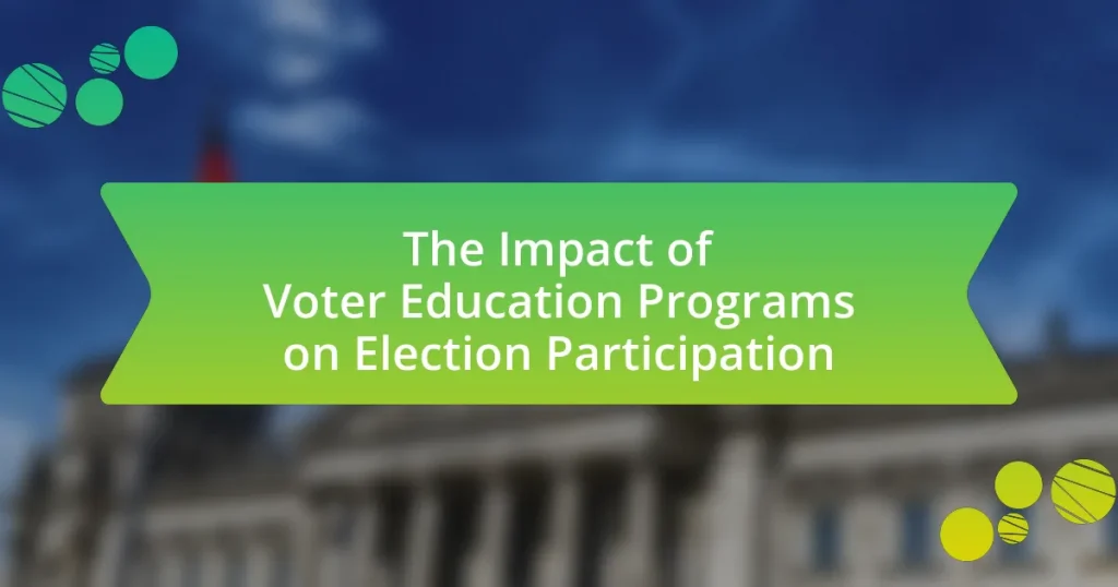 The Impact of Voter Education Programs on Election Participation
