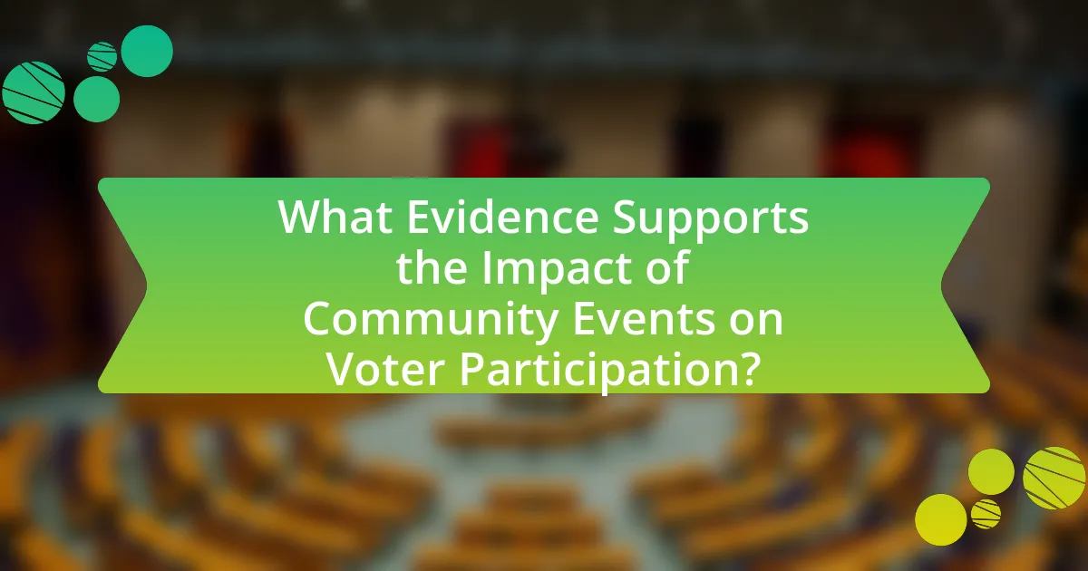 What Evidence Supports the Impact of Community Events on Voter Participation?